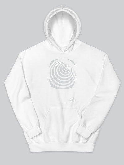 Felpa da uomo - donna con cappuccio, tasca a marsupio, a maniche lunghe. Hoodie in versione bianca ocon stampa colorata personalizzata incentrata sull’essenza, significato, personalità, psicologia, e proprietà del colore bianco, sugli stimoli prodotti a livello emotivo ed energetico vibrazionale.